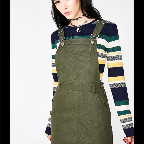 Poplin Overall Set Green main image 1